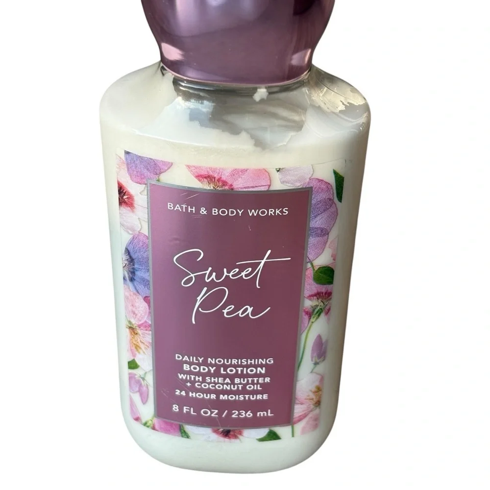 Bath & Body Works Sweet Pea Body Lotion 8 oz 24 Hour Moisture Shea Butter